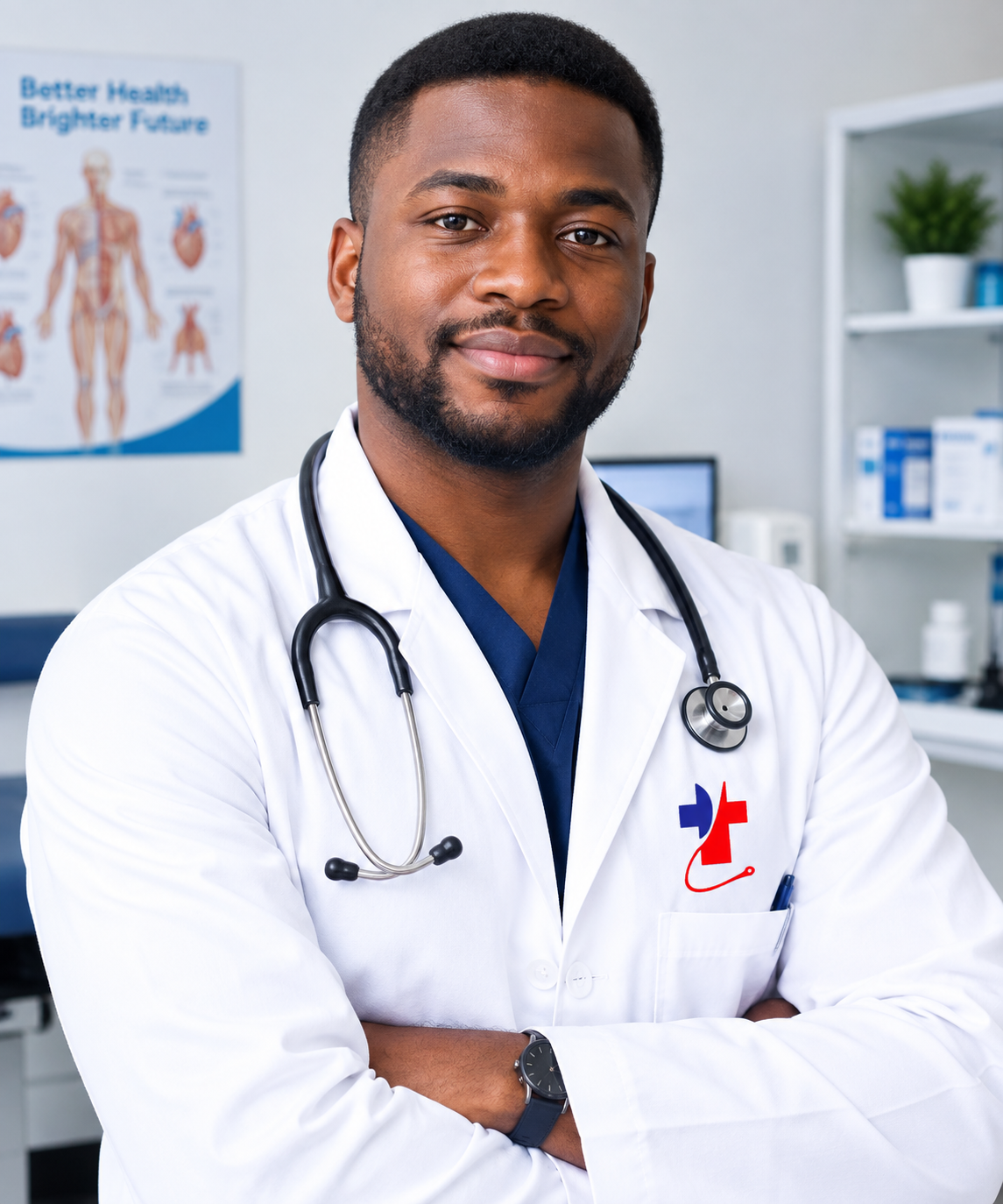 Doctor providing a general consultation
