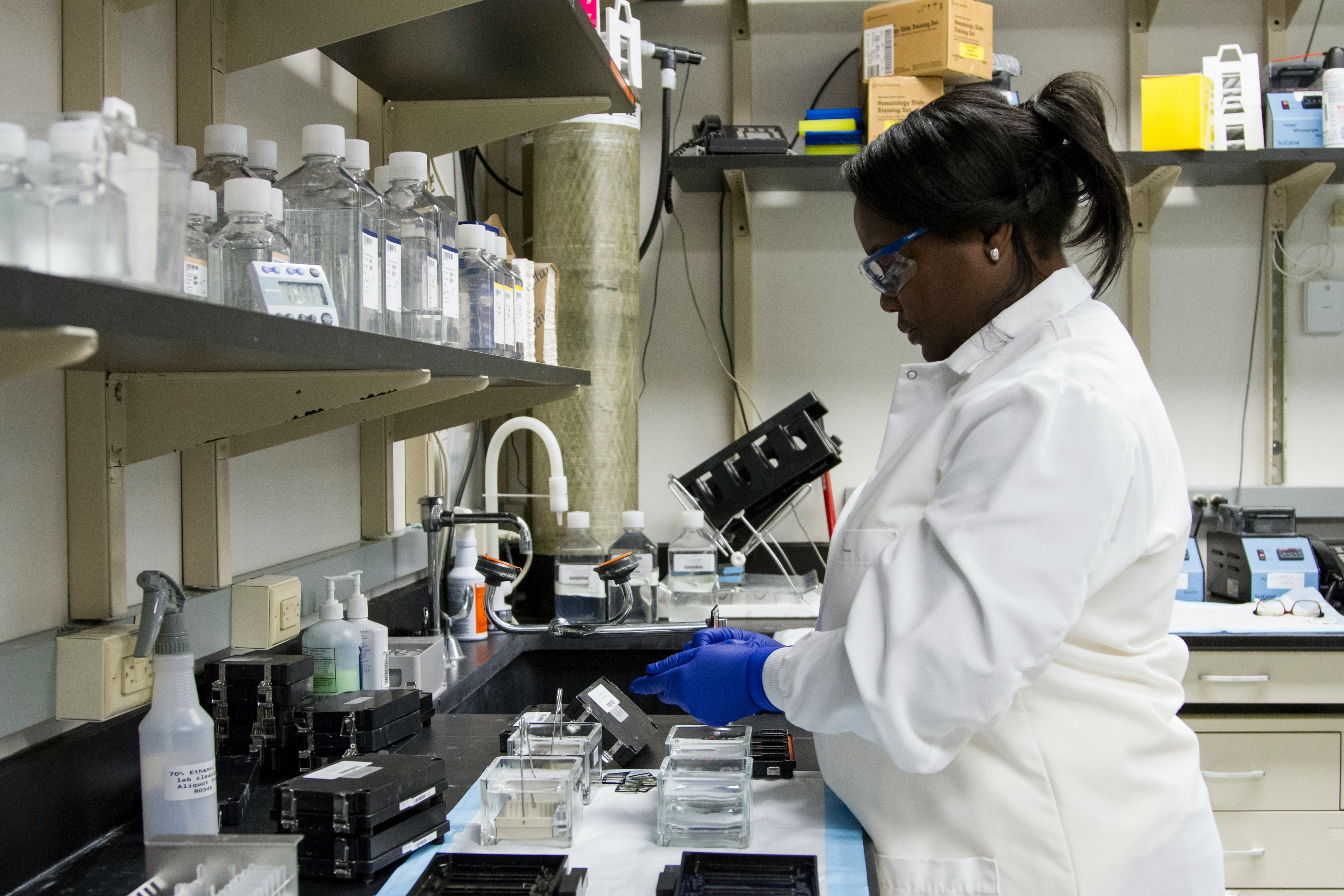 Laboratory testing at Mariland Medical centre